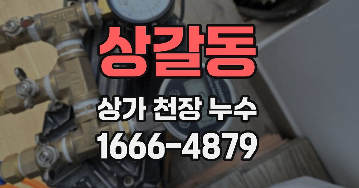 상갈동 상가 천장 누수