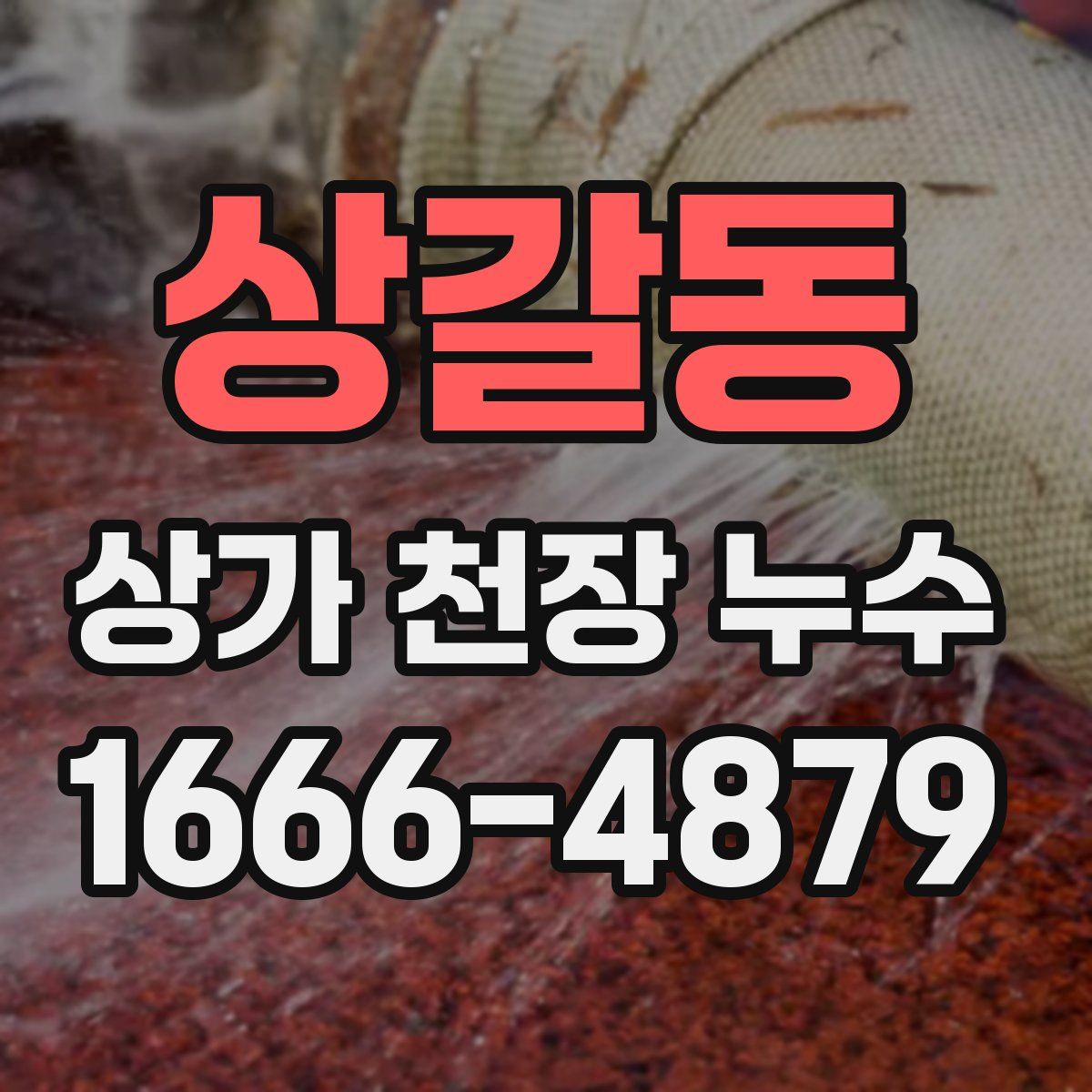상갈동 상가 천장 누수