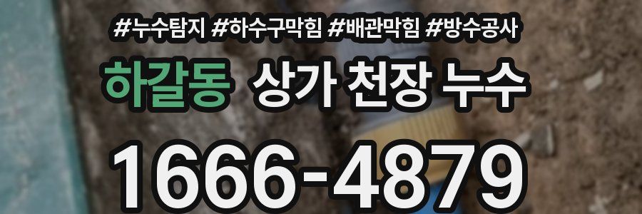하갈동 상가 천장 누수