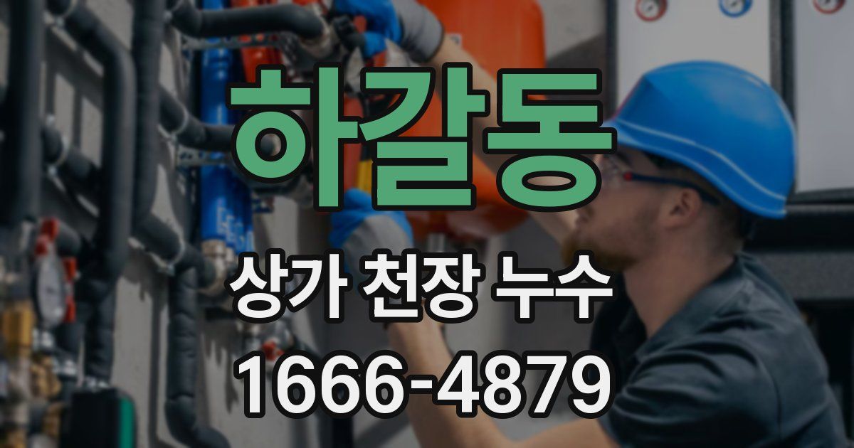 하갈동 상가 천장 누수