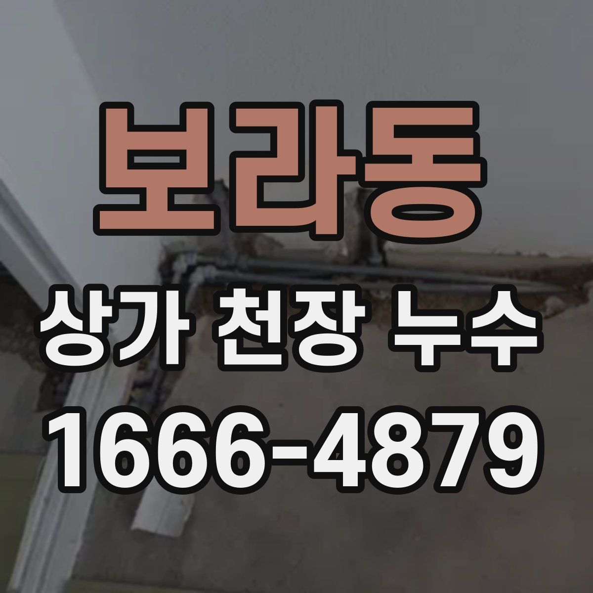 보라동 상가 천장 누수