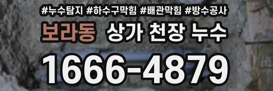 보라동 상가 천장 누수