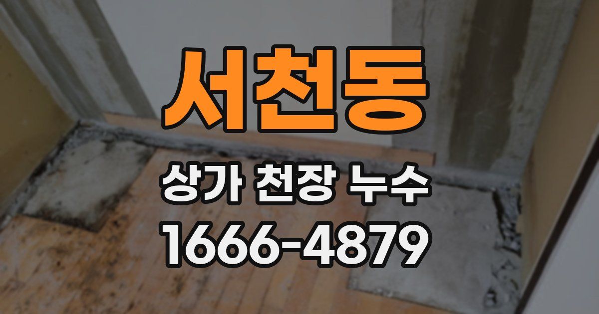 서천동 상가 천장 누수