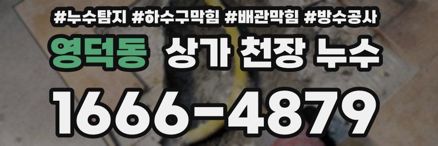영덕동 상가 천장 누수