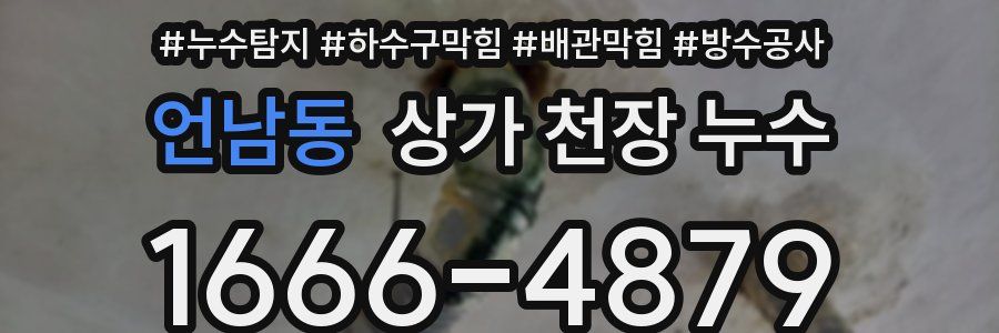 언남동 상가 천장 누수
