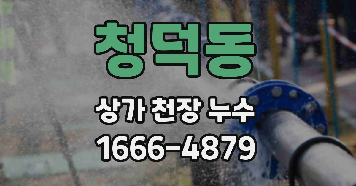 청덕동 상가 천장 누수