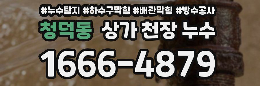 청덕동 상가 천장 누수