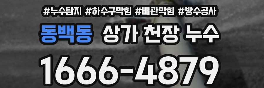 동백동 상가 천장 누수
