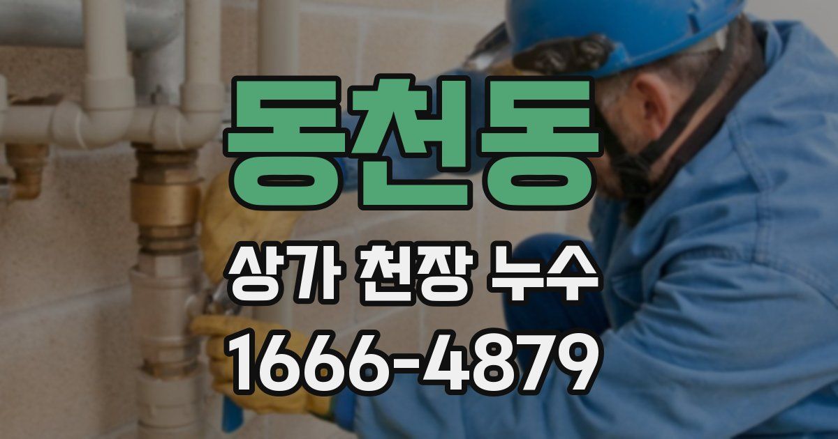 동천동 상가 천장 누수