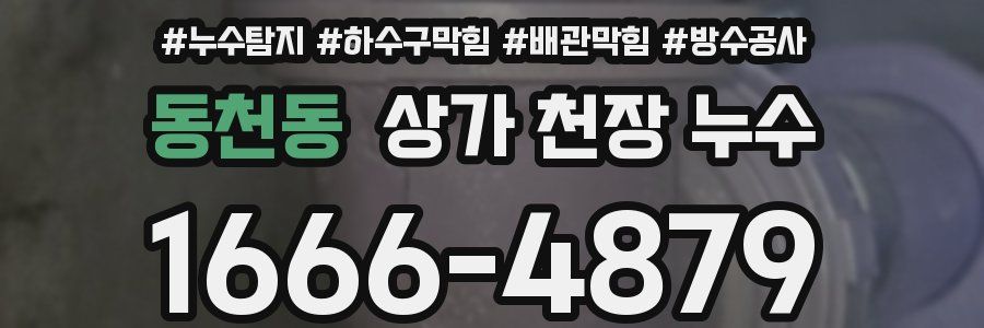 동천동 상가 천장 누수