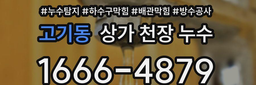 고기동 상가 천장 누수