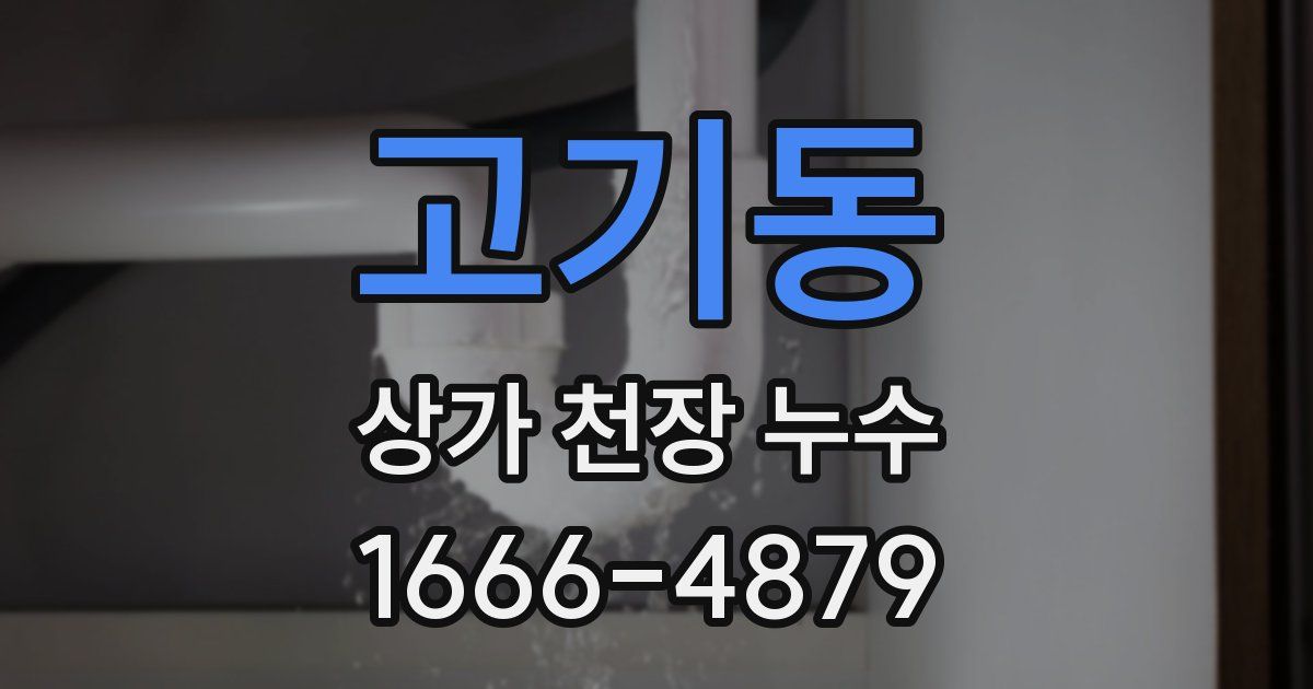 고기동 상가 천장 누수