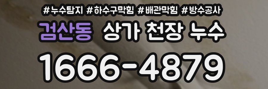 검산동 상가 천장 누수