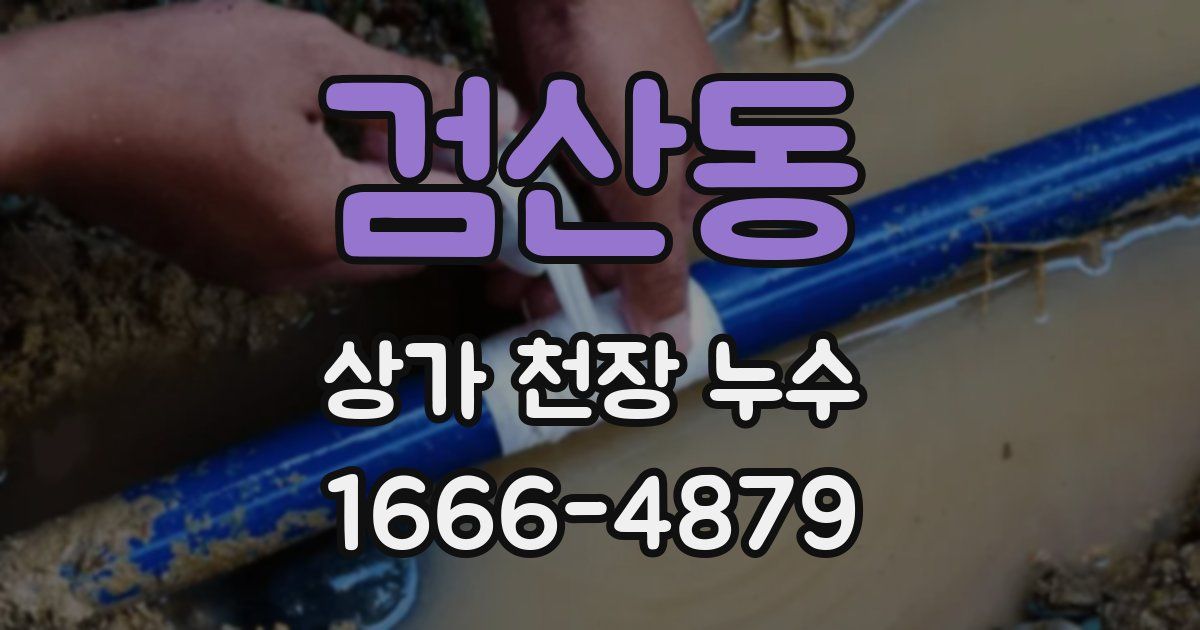 검산동 상가 천장 누수