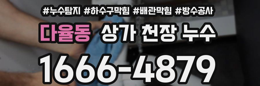 다율동 상가 천장 누수