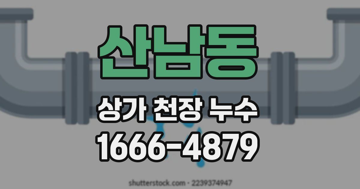 산남동 상가 천장 누수