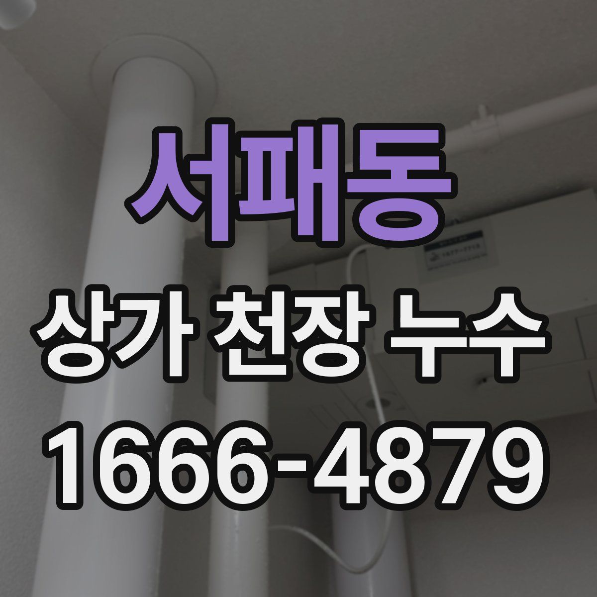 서패동 상가 천장 누수