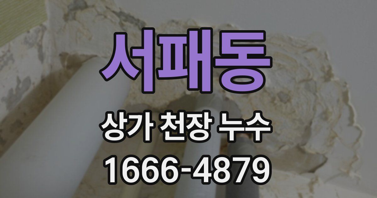 서패동 상가 천장 누수