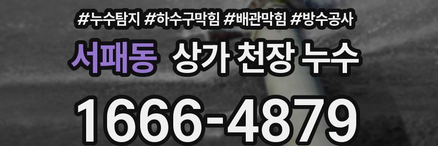 서패동 상가 천장 누수