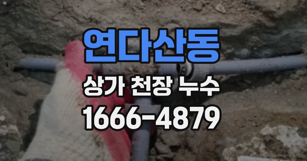 연다산동 상가 천장 누수