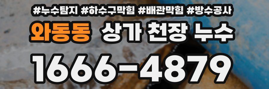 와동동 상가 천장 누수