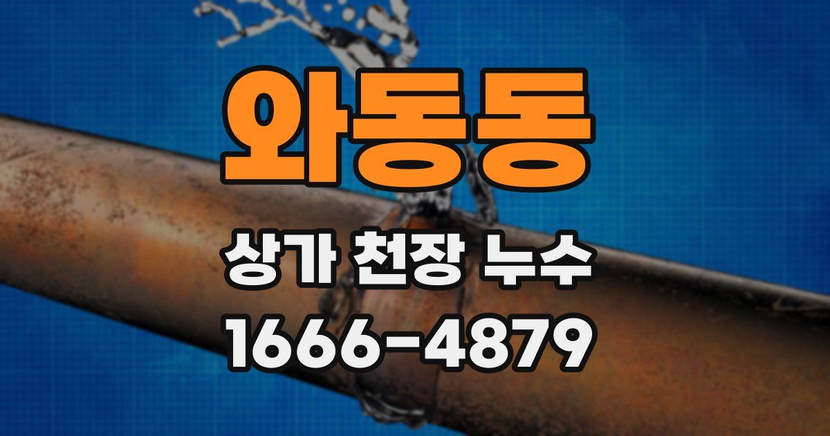 와동동 상가 천장 누수