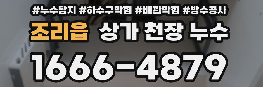 조리읍 상가 천장 누수