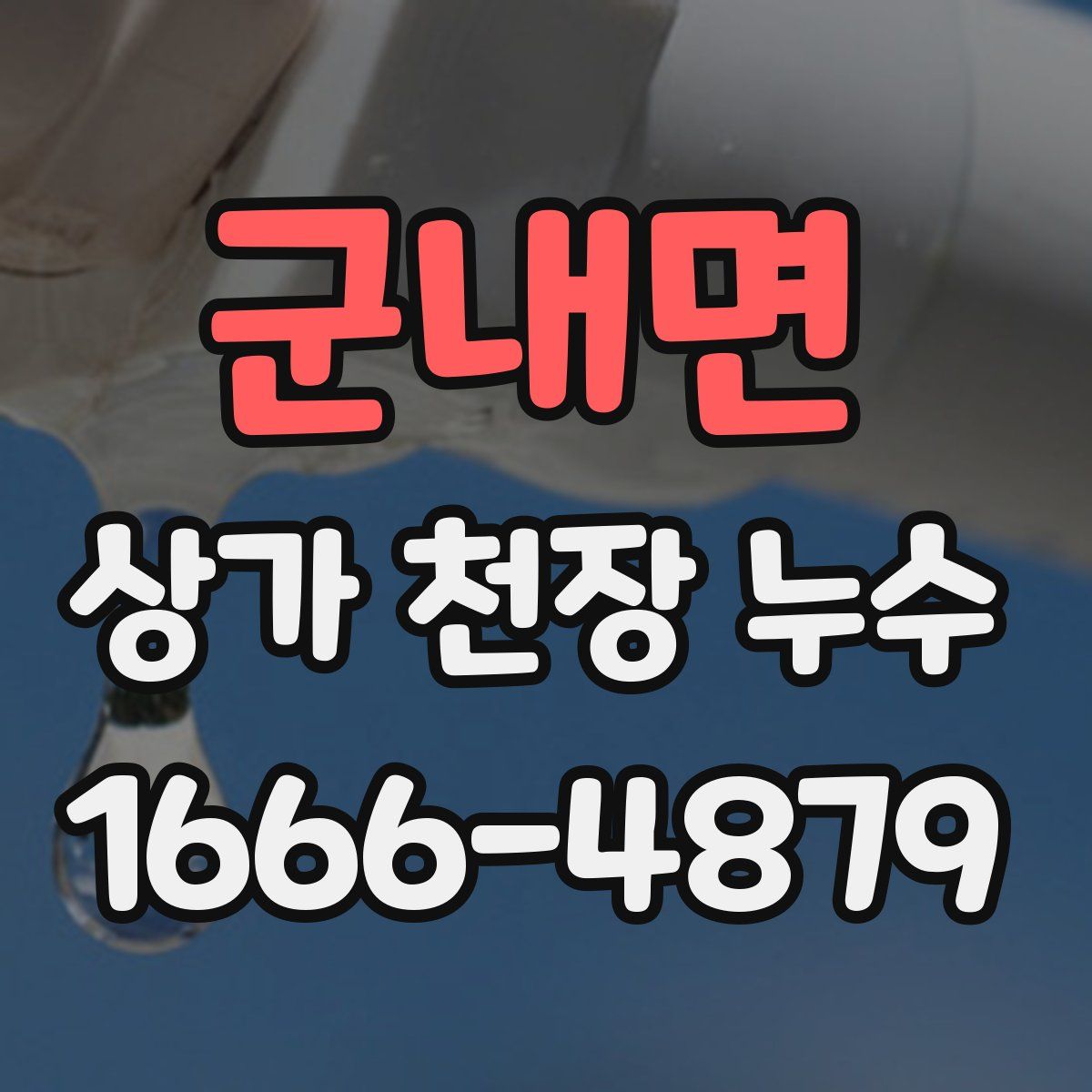 군내면 상가 천장 누수