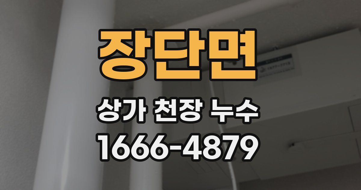 장단면 상가 천장 누수