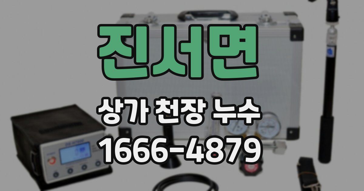 진서면 상가 천장 누수