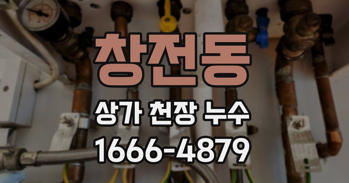 창전동 상가 천장 누수