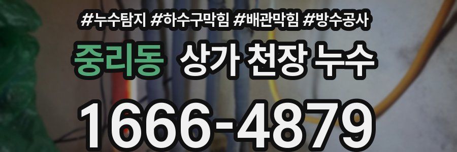 중리동 상가 천장 누수