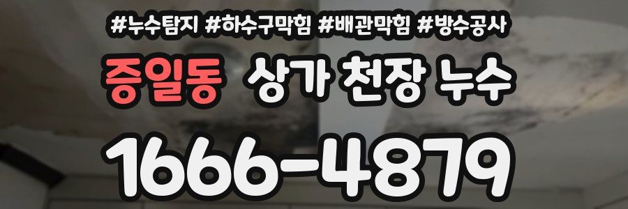 증일동 상가 천장 누수