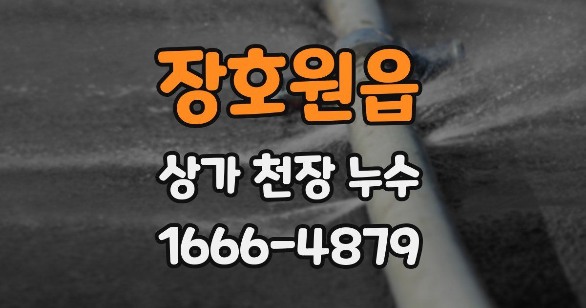 장호원읍 상가 천장 누수
