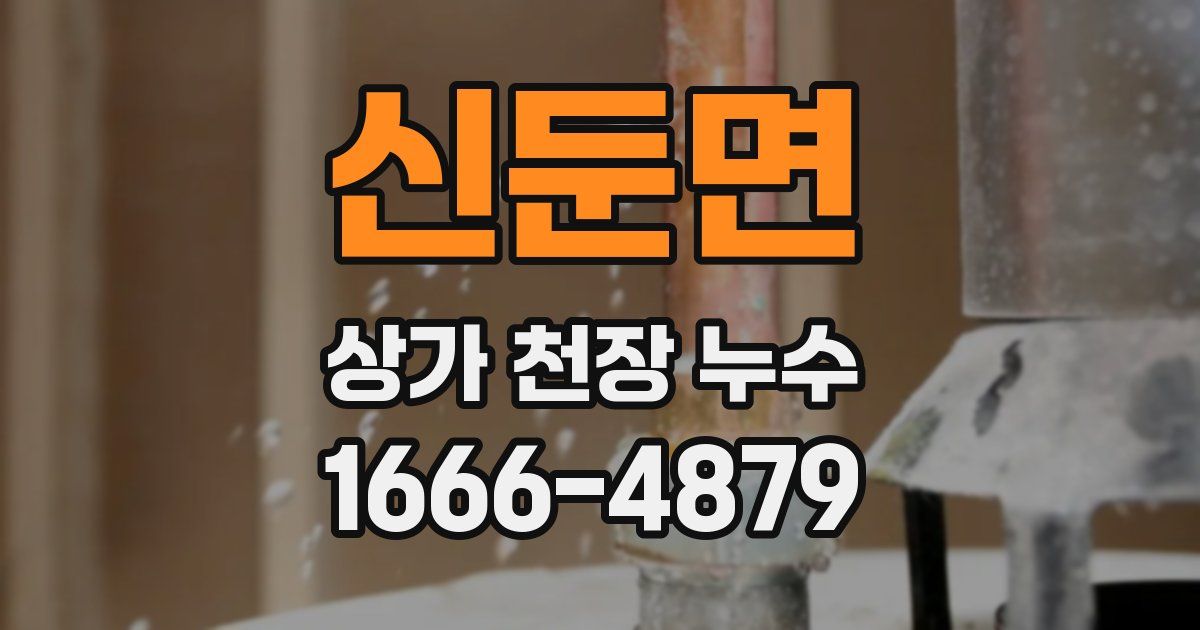 신둔면 상가 천장 누수
