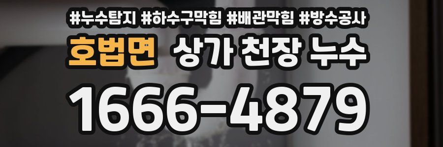 호법면 상가 천장 누수