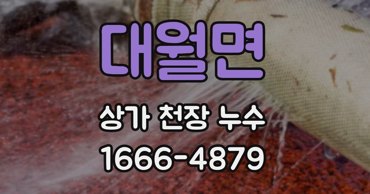대월면 상가 천장 누수