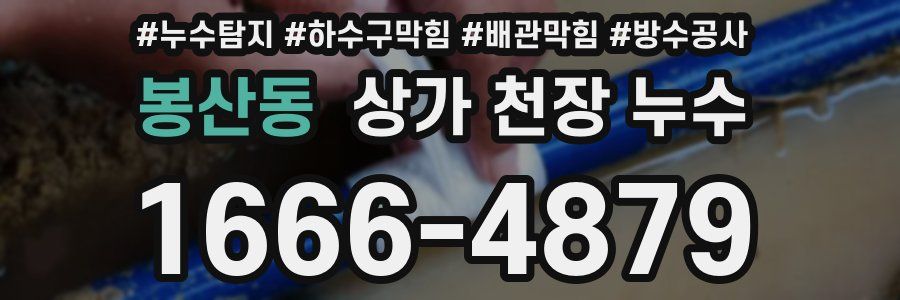 봉산동 상가 천장 누수