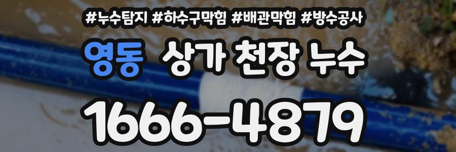 영동 상가 천장 누수