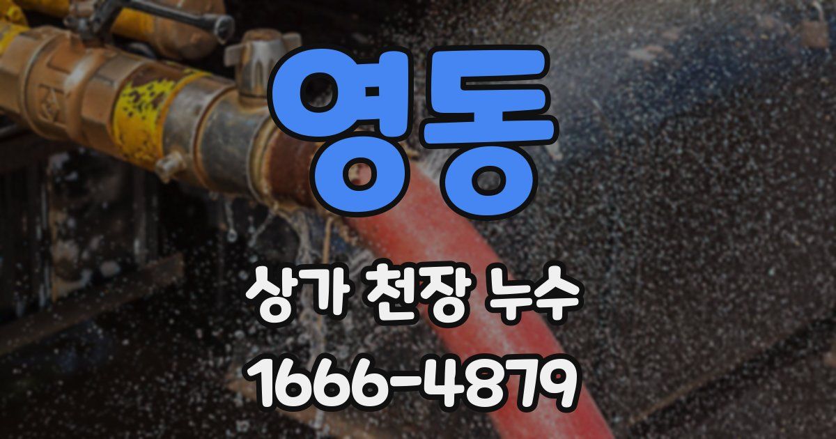 영동 상가 천장 누수