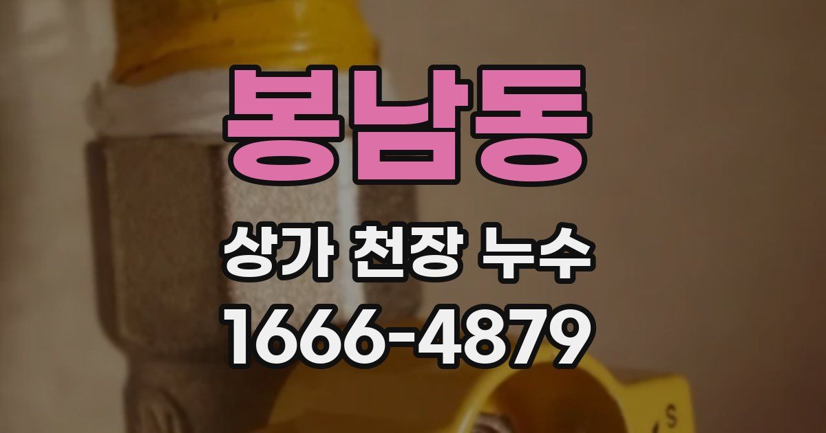 봉남동 상가 천장 누수