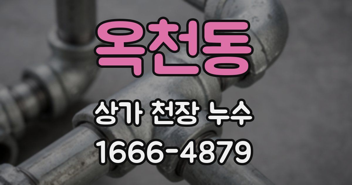 옥천동 상가 천장 누수
