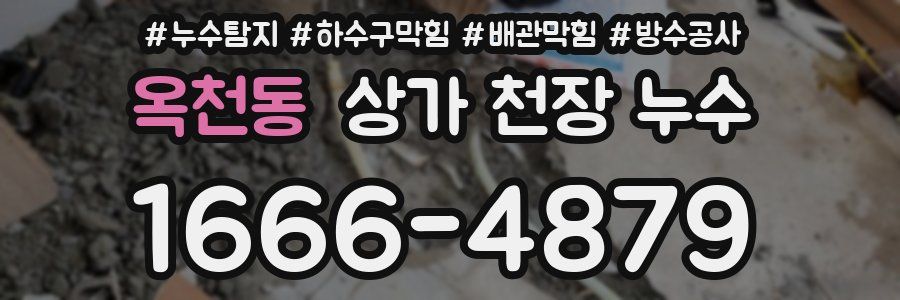 옥천동 상가 천장 누수