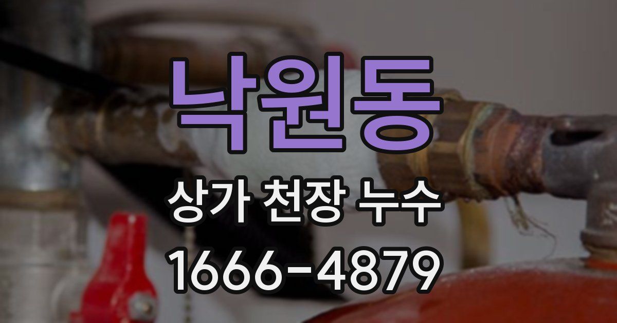 낙원동 상가 천장 누수