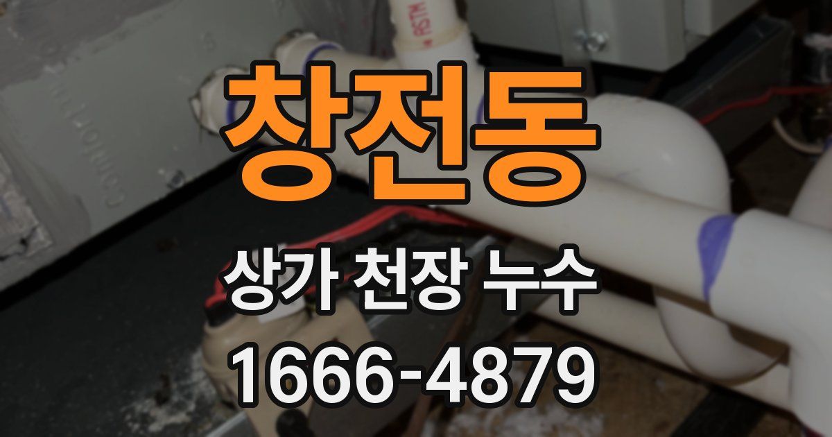 창전동 상가 천장 누수