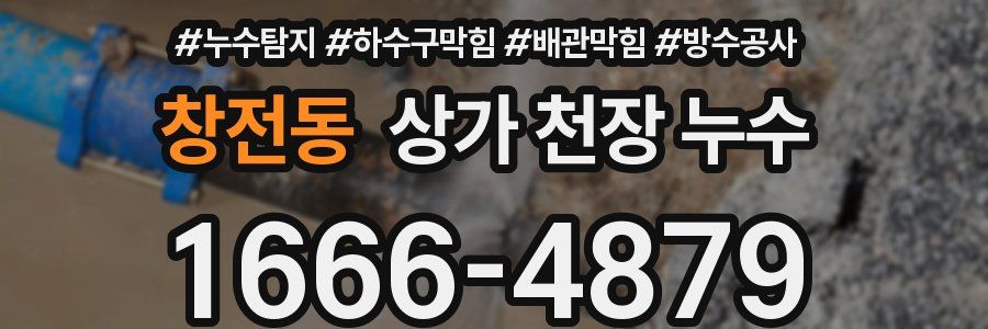 창전동 상가 천장 누수