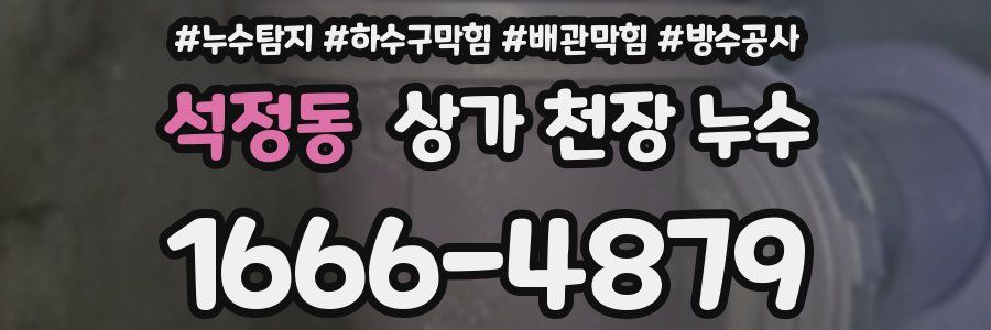석정동 상가 천장 누수