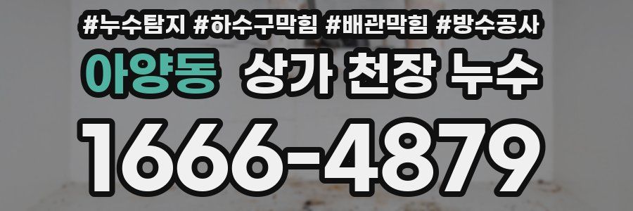 아양동 상가 천장 누수