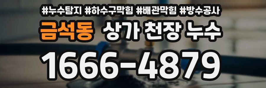 금석동 상가 천장 누수