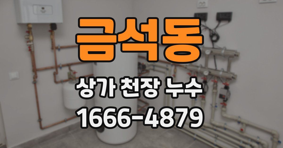 금석동 상가 천장 누수